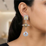 92.5 Silver Oxidised Hanging Ivanah Silver