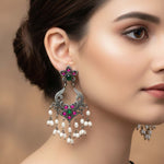 92.5 Silver Oxidised Dangler Ivanah Silver