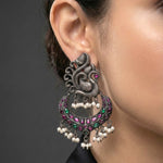 92.5 Silver Oxidised Peacock Dangler Ivanah Silver