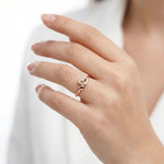 Fluttering Love Heart Ring – 92.5 Silver with Rose Gold Finish Ivanah Silver