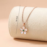 Sakura-Inspired Rose Gold 92.5 Silver Pendant with Chain Ivanah Silver