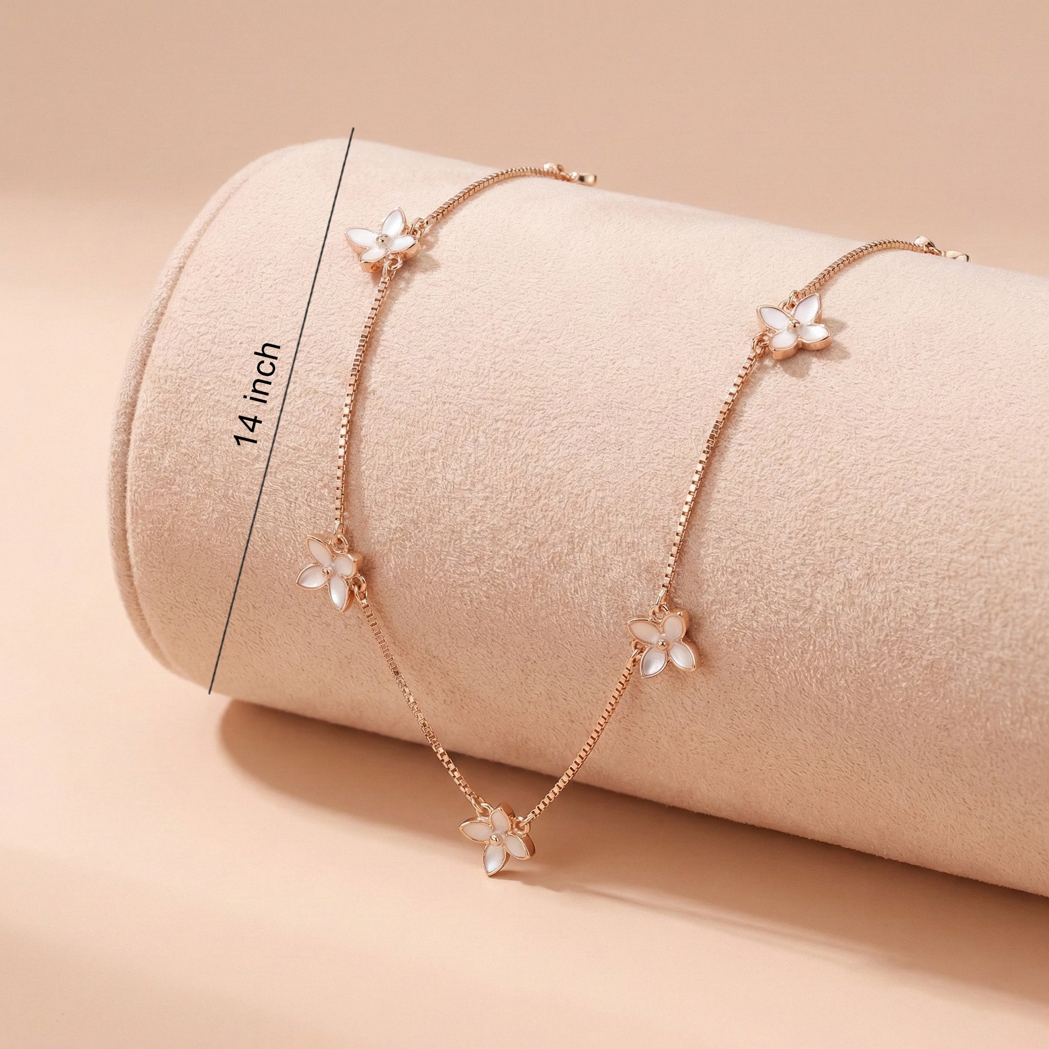 92.5 Rose Gold Silver Dainty Floral Charms Ivanah Silver