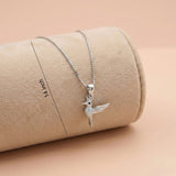 92.5 Silver Hummingbird Pendant with Chain Ivanah Silver