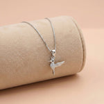 92.5 Silver Hummingbird Pendant with Chain Ivanah Silver