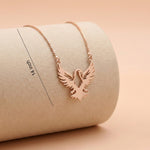 92.5 Silver Rose Gold Eagle Chain with Pendant Ivanah Silver