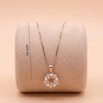 92.5 Silver Rose Gold Finish Eternal Bloom Wreath Pendant with Chain Ivanah Silver