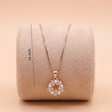 92.5 Silver Rose Gold Finish Eternal Bloom Wreath Pendant with Chain Ivanah Silver