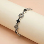 Men's 92.5 Oxidised Silver Geometric Bracelet Ivanah Silver