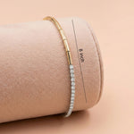 92.5 Silver Rose Gold  Half-and-Half Tennis Bracelet Ivanah Silver