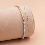 92.5 Silver Rose Gold  Half-and-Half Tennis Bracelet Ivanah Silver