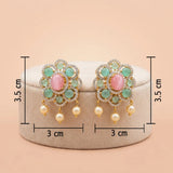 92.5 Silver Gold-Plated Pastel Floral Pearl Stud Ivanah Silver