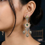 92.5 Silver Designer Dual Tone Earrings Ivanah Silver