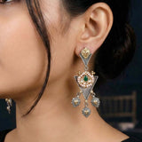 92.5 Silver Designer Dual Tone Earrings Ivanah Silver