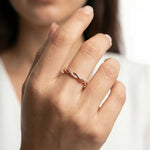 Dainty Teardrop Knot Ring Ivanah Silver