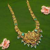92.5 Silver Lakshmi Golden Glory Necklace