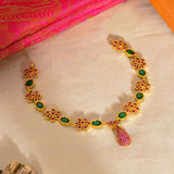 92.5 Silver Designer Stone Gold Plated Necklace
