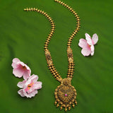 92.5 Silver Majestic Peacock Pendant  Gold Plated Necklace