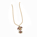 92.5 Silver Gold Plated Ball Chain Necklace with Polki & Kemp Pendant Ivanah Silver
