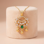 Ornate Gold-Toned Chandelier Statement Pendant Ivanah Silver