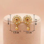92.5 Silver Gold-Plated Floral Bead Stud Ivanah Silver