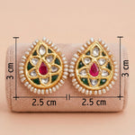 92.5 Silver Gold-Plated Kemp & Pearl Pear Stud Ivanah Silver