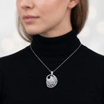 Silver Wave & Leaf Cluster Pendant Ivanah Silver