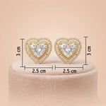 92.5 Silver Gold-Plated Heart Studs Ivanah Silver