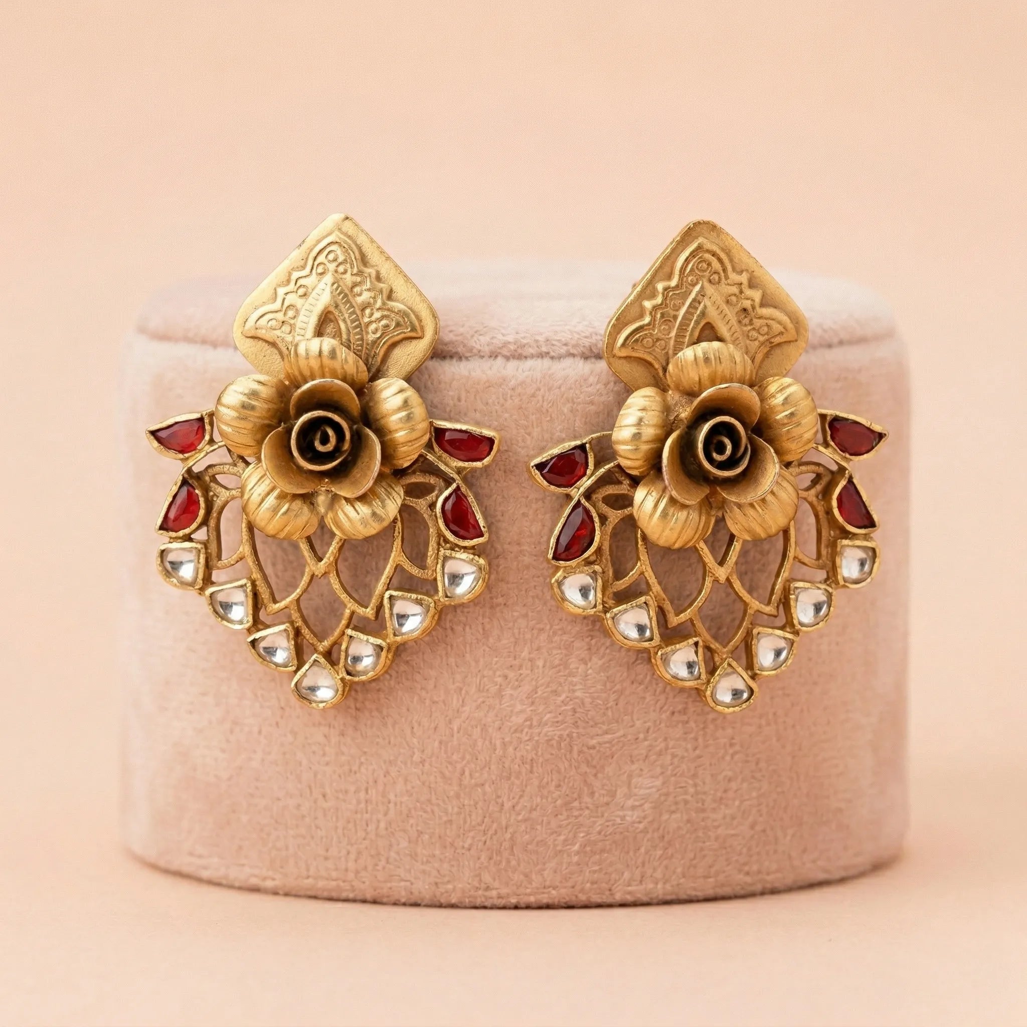 92.5 Silver 3D Rose Statement Earrings Ivanah Silver
