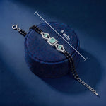 black Beads bracelet Ivanah Silver