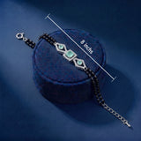 black Beads bracelet Ivanah Silver