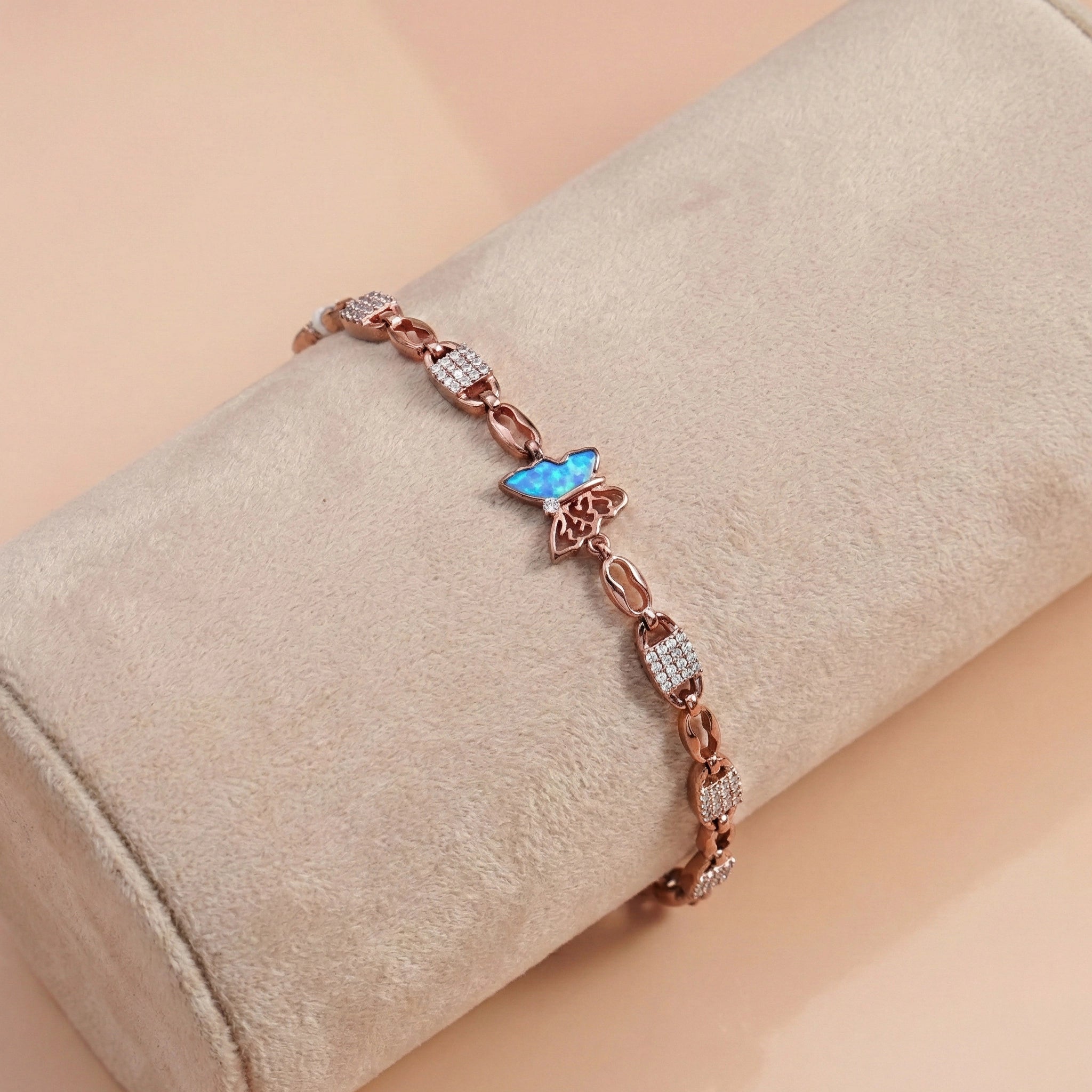 Azure Butterfly Link Bracelet Ivanah Silver