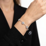 Elegant Diamond Bracelet Ivanah Silver