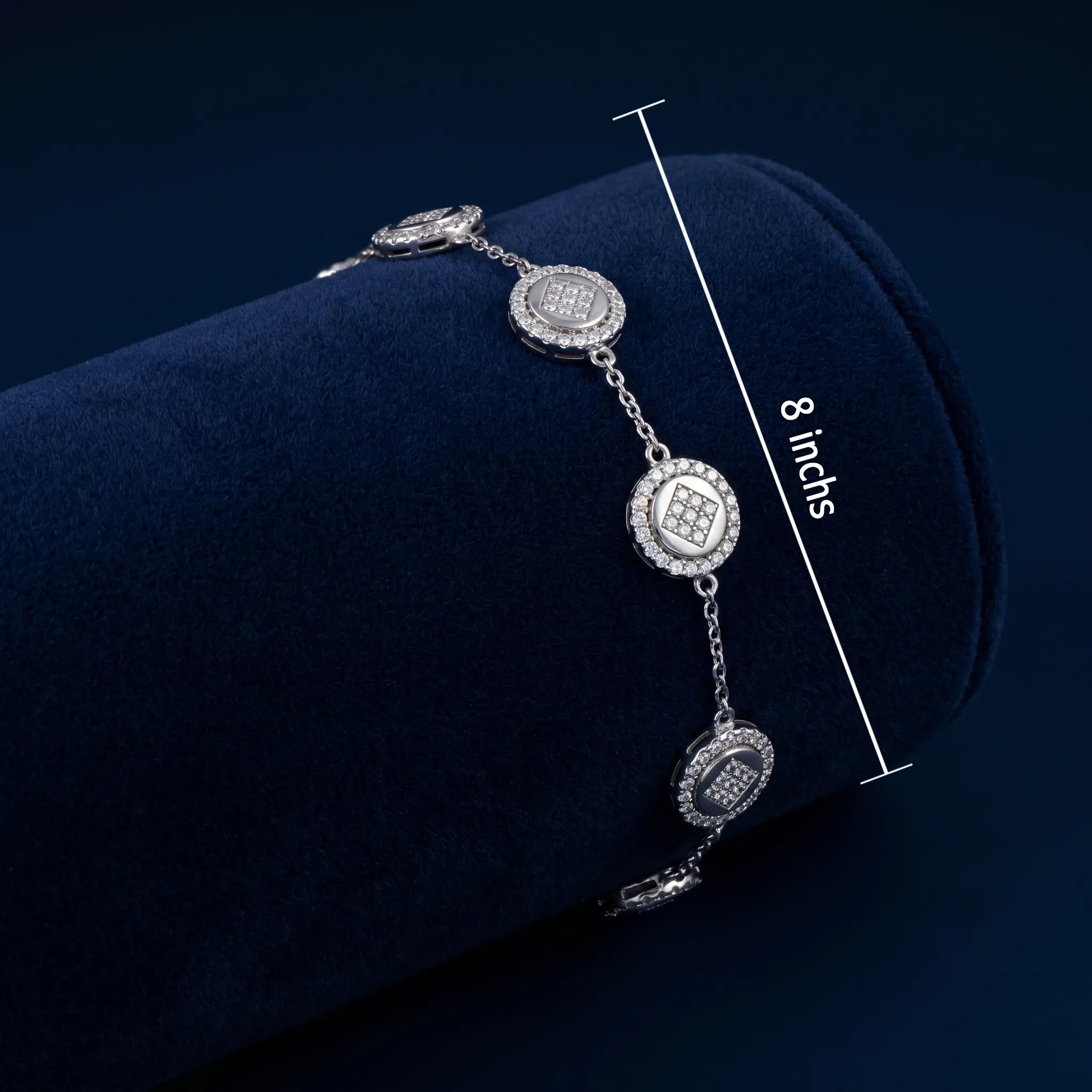 Elegant Diamond Bracelet Ivanah Silver