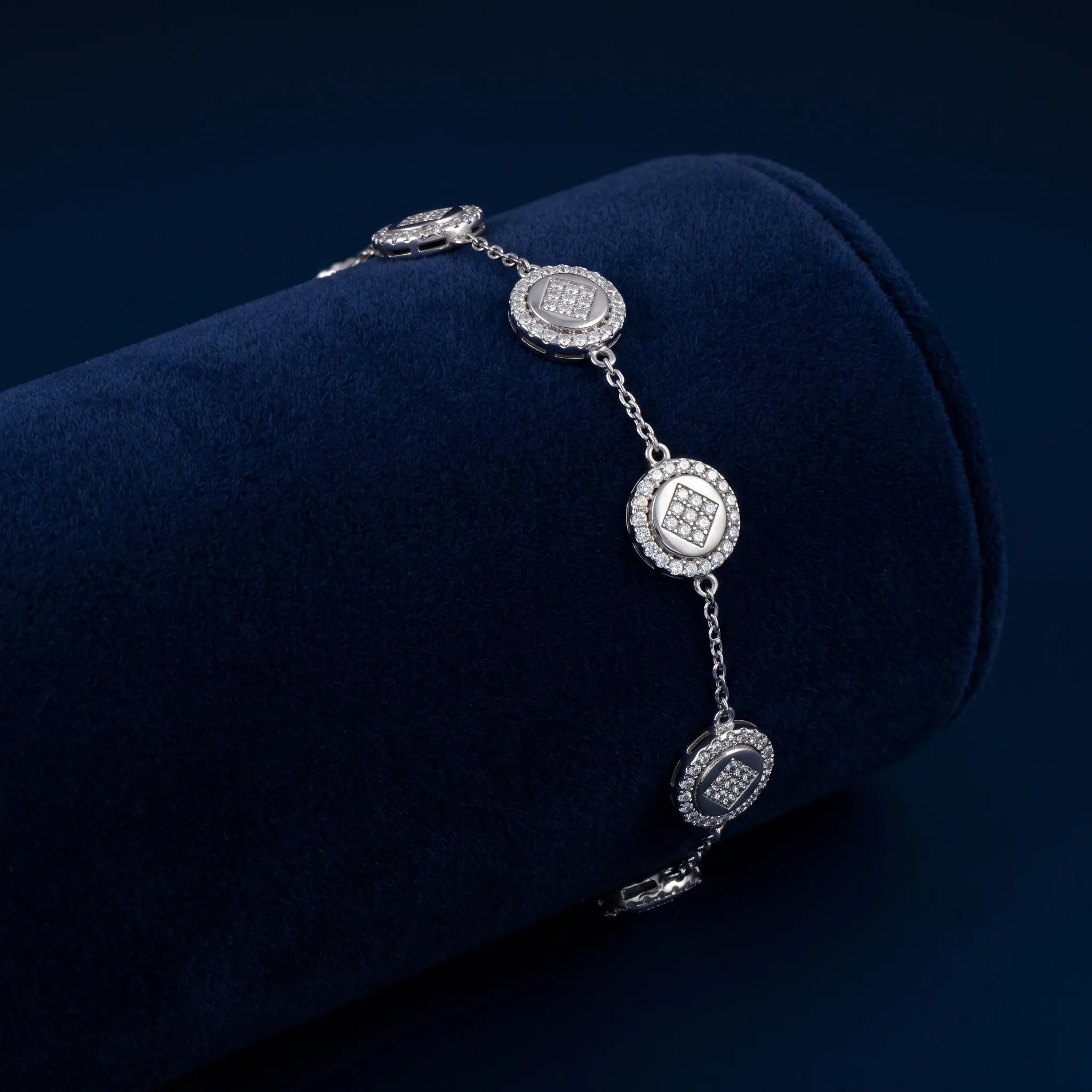 Elegant Diamond Bracelet Ivanah Silver