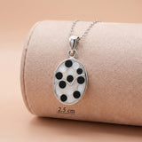 The "Monochrome Wave" Necklace – Modern Silver & Shell Mosaic Pendant Ivanah Silver