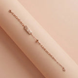 Vintage Rose Bar Bracelet Ivanah Silver