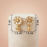 Gold-Plated 92.5 Silver Floral Stud Ivanah Silver