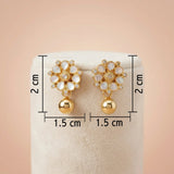 Gold-Plated 92.5 Silver Floral Stud Ivanah Silver