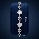 92.5  Silver Infinity & Mother-of-Pearl Floral Bracelet Ivanah Silver