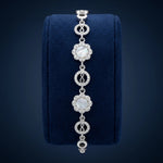 92.5  Silver Infinity & Mother-of-Pearl Floral Bracelet Ivanah Silver