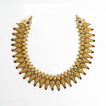 92.5 Silver Gold-Plated Mango Mala with Kemp Stones Ivanah Silver