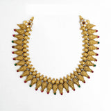 92.5 Silver Gold-Plated Mango Mala with Kemp Stones Ivanah Silver