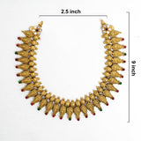 92.5 Silver Gold-Plated Mango Mala with Kemp Stones Ivanah Silver