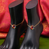 92.5 Silver Navaratna Anklets Ivanah Silver