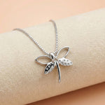92.5 Silver Crystal Dragonfly  Chain with Pendant Ivanah Silver