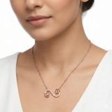 92.5 Rose Gold Infinity Hearts Chain with Pendant Ivanah Silver