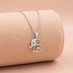 92.5 Silver Cutout Elephant Pendant with Chain Ivanah Silver