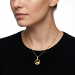 92.5 Silver Dual-Tone Swan Circular Pendant Ivanah Silver