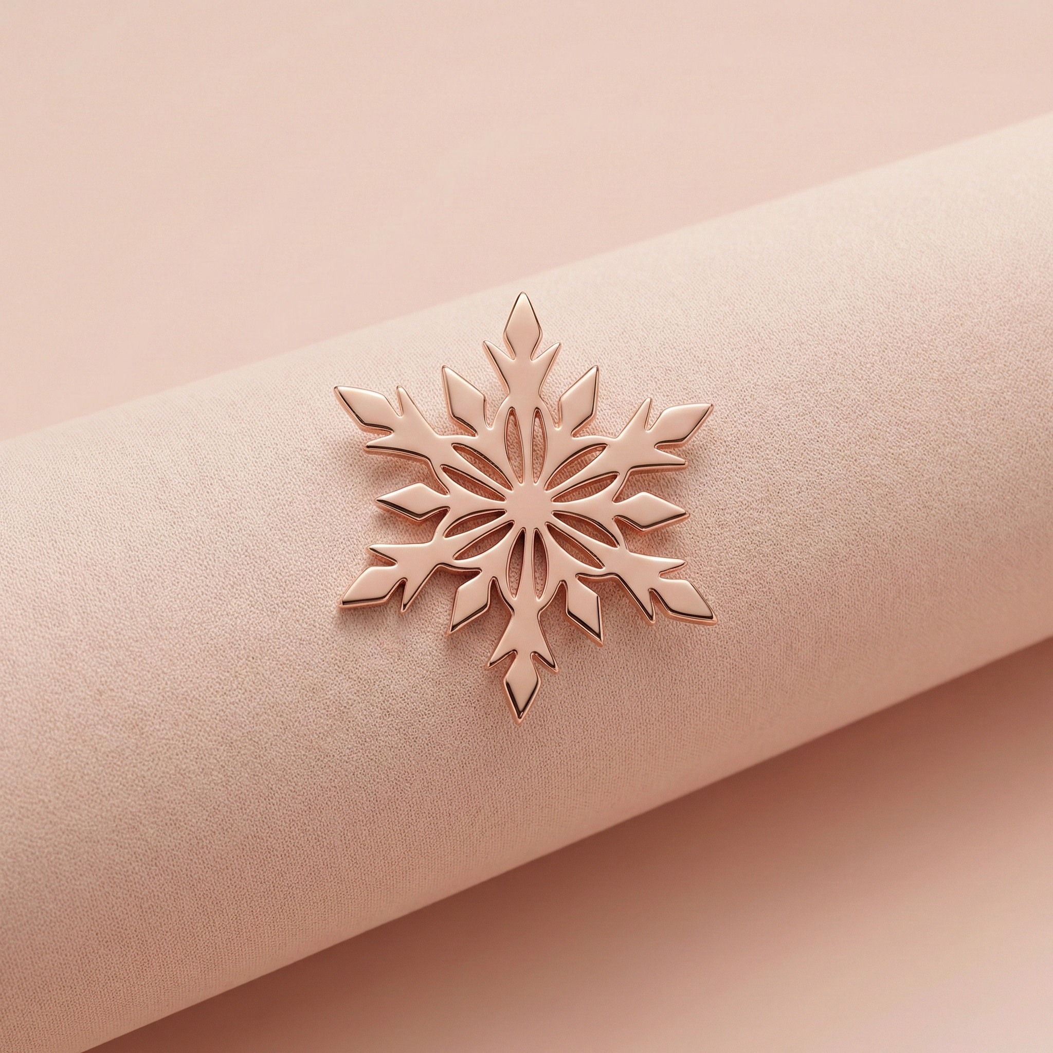 92.5 Sterling Silver Rose Gold Plated Snowflake Pendant Ivanah Silver