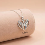 92.5 Sterling Silver Butterfly in Heart Pendant Ivanah Silver